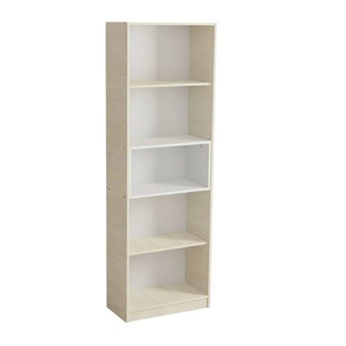Biblioteca Full de 0.60 mts Linea Dakar Melamina Venezia y blanco  Mosconi